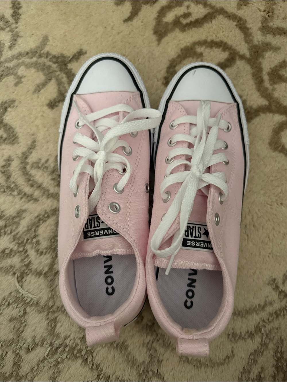 Converse Pink Low Top Canvas Sneakers